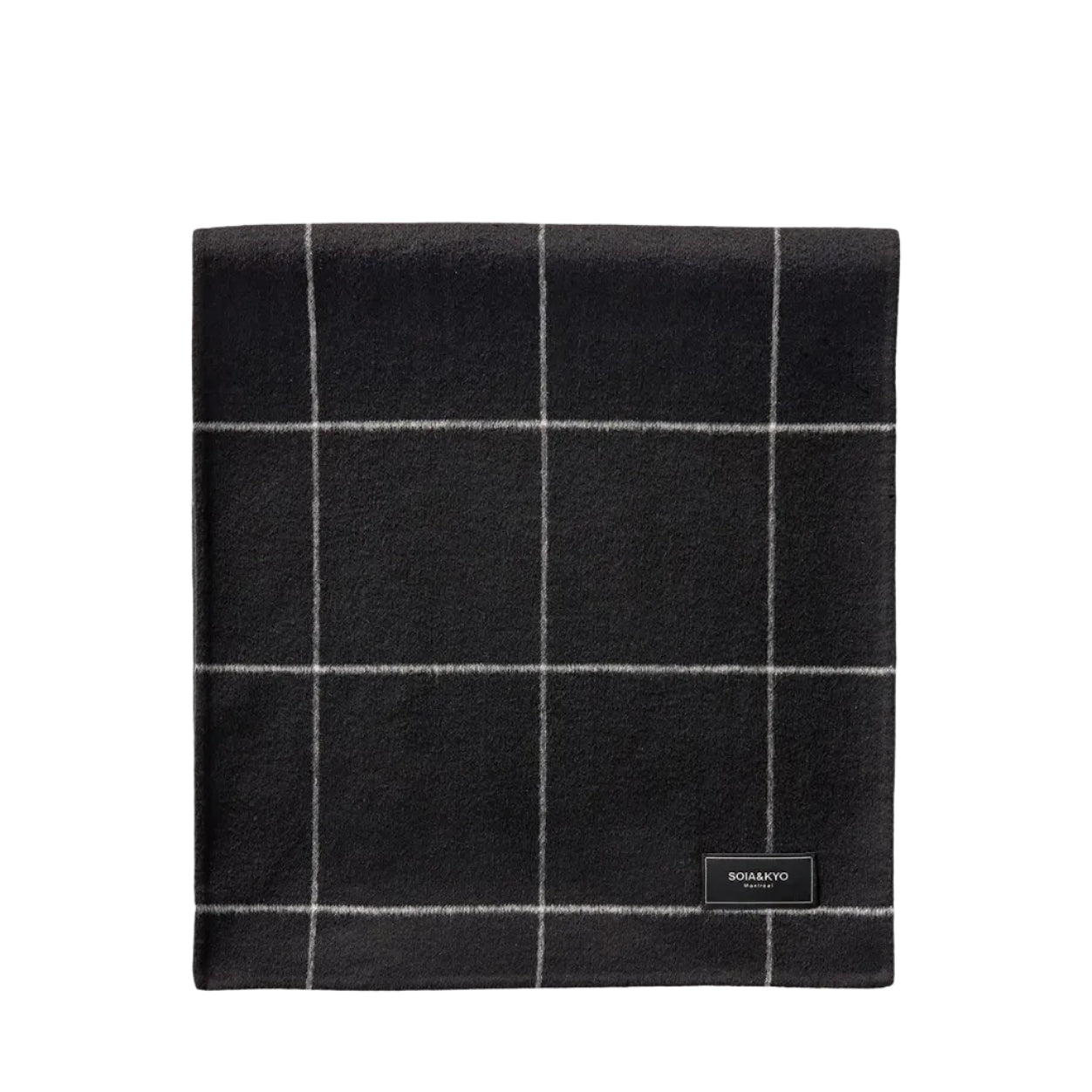 Maven Double Face Wool Scarf | Black-Powder