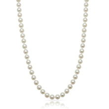Round Strand Necklace | 14K Yellow Gold | White Freshwater Pearl7mm - 8mm