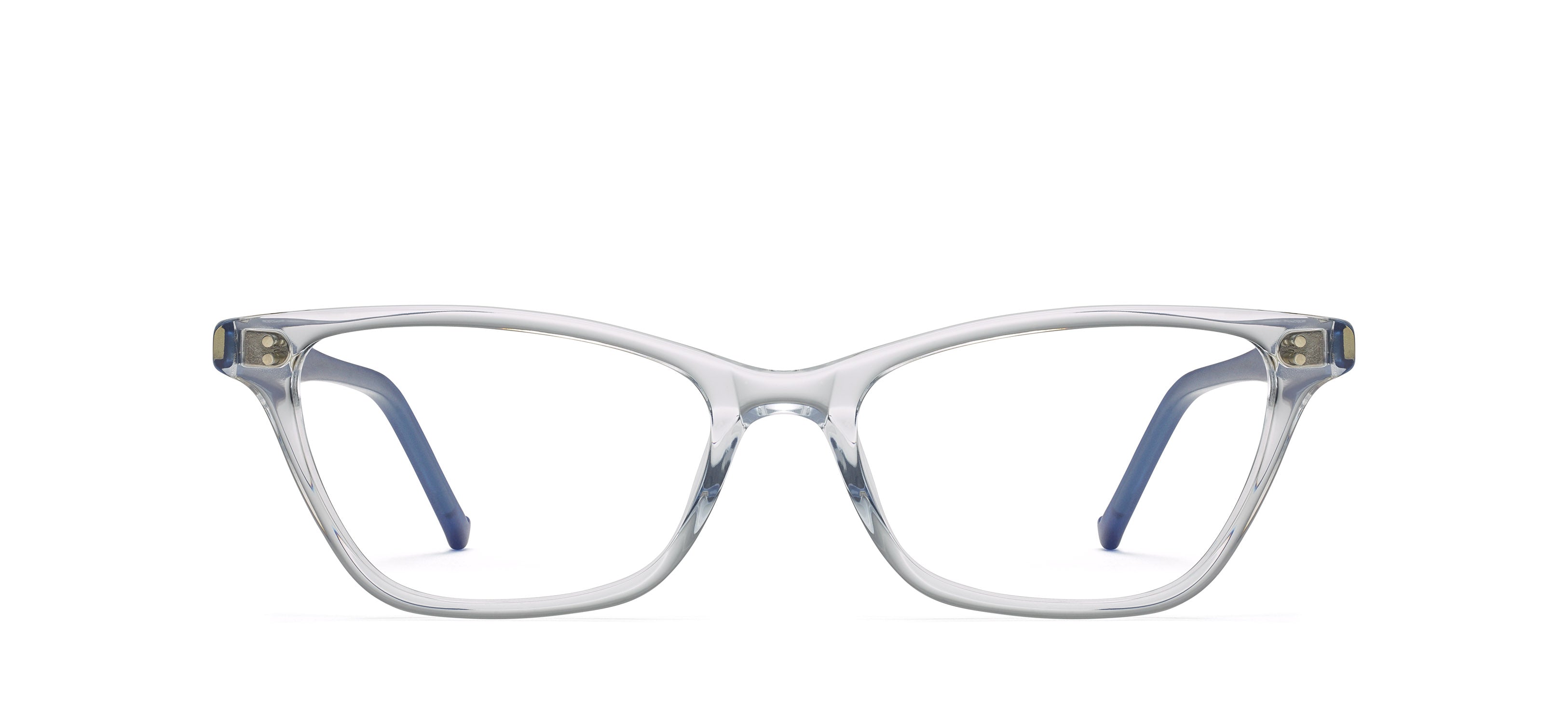 Mila | Optical | Crystal / Blue Matte | Morgenthal Frederics