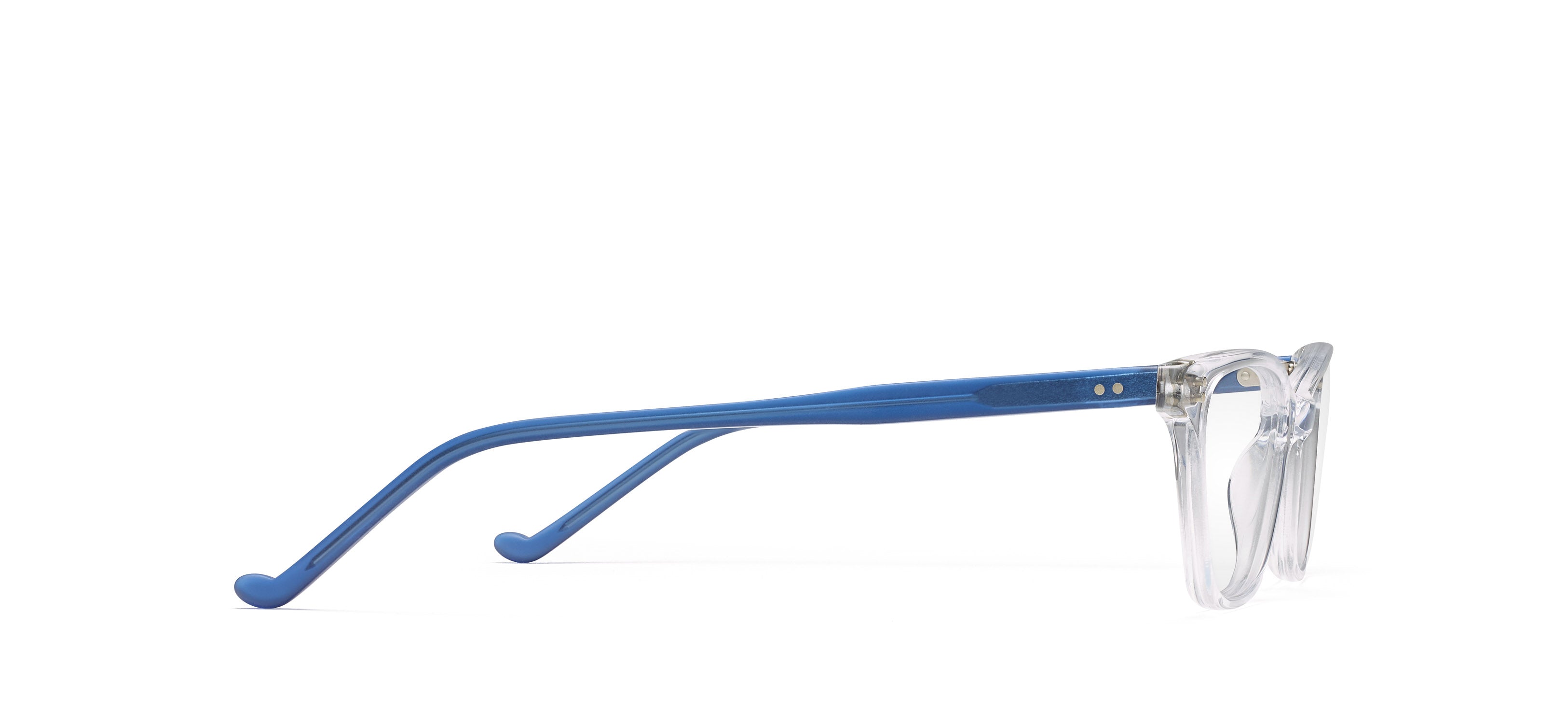 Mila | Optical | Crystal / Blue Matte | Morgenthal Frederics