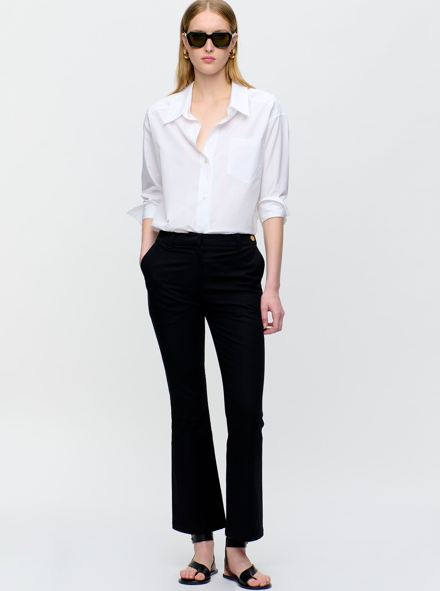 Mila Cropped Pant | Black