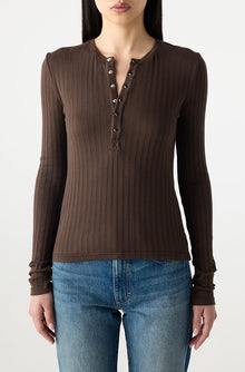 AMO Denim | Lottie Top in Mocha