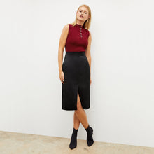 Image of a woman wearing the Penny Skirt in Black