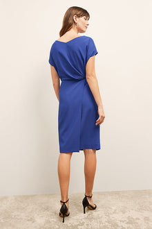 front image of a woman wearing the jillian dress in royal blue | Exclude