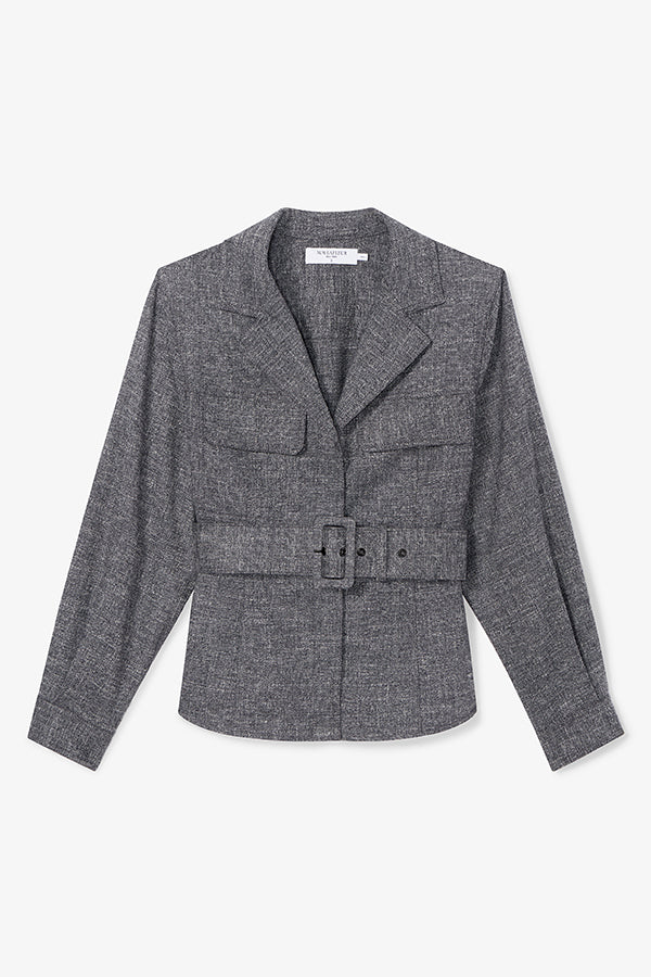 packshot image of the natalia jacket in black/white | Exclude | Still