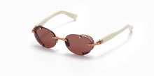 Unisex | Monsieur Sunglass | Rose Gold - Bone | Dark Brown