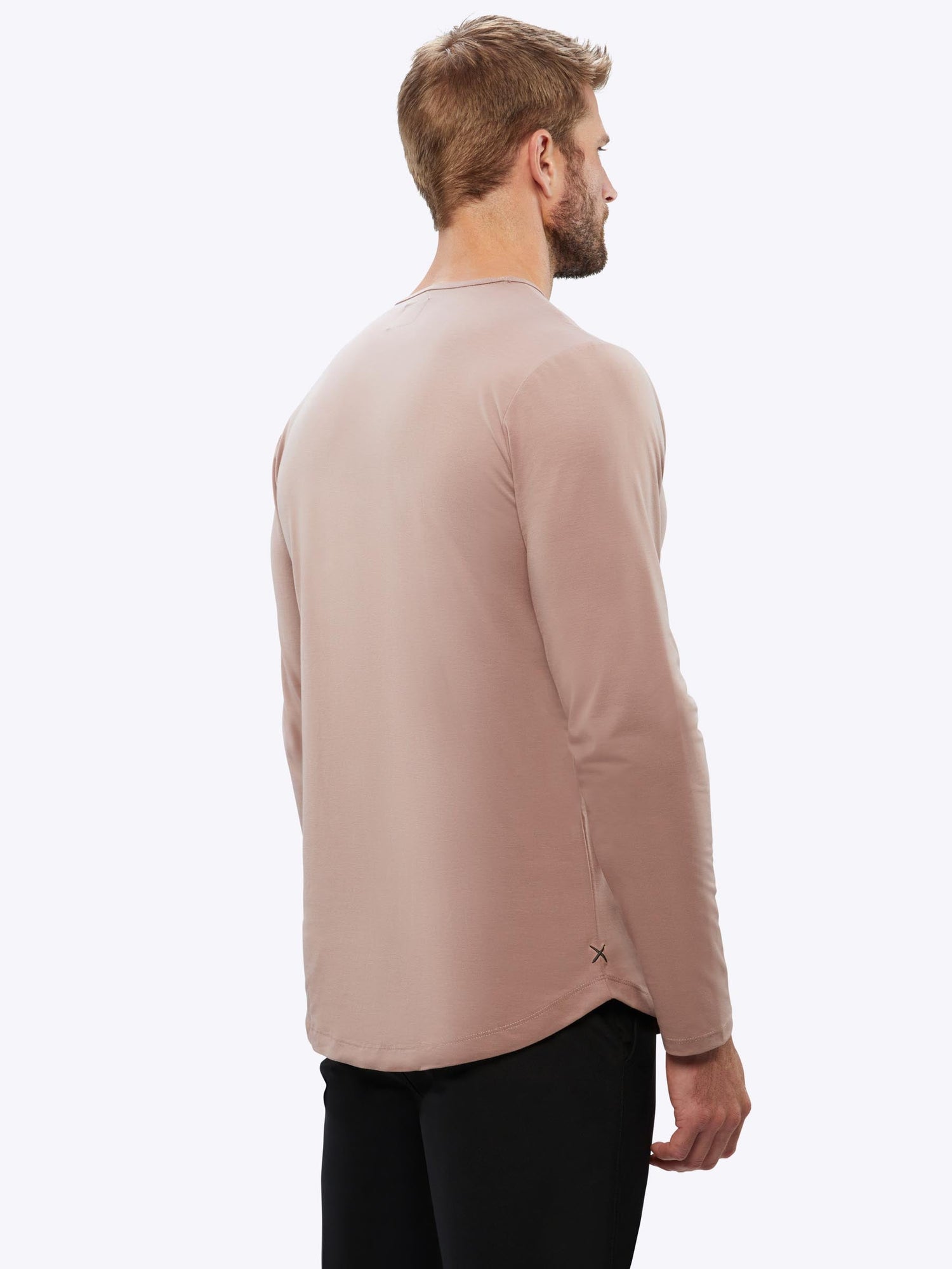 Mens | AO Long Sleeve Curve-Hem Tee | Signature-Fit PYCA Pro | Mountain Mist