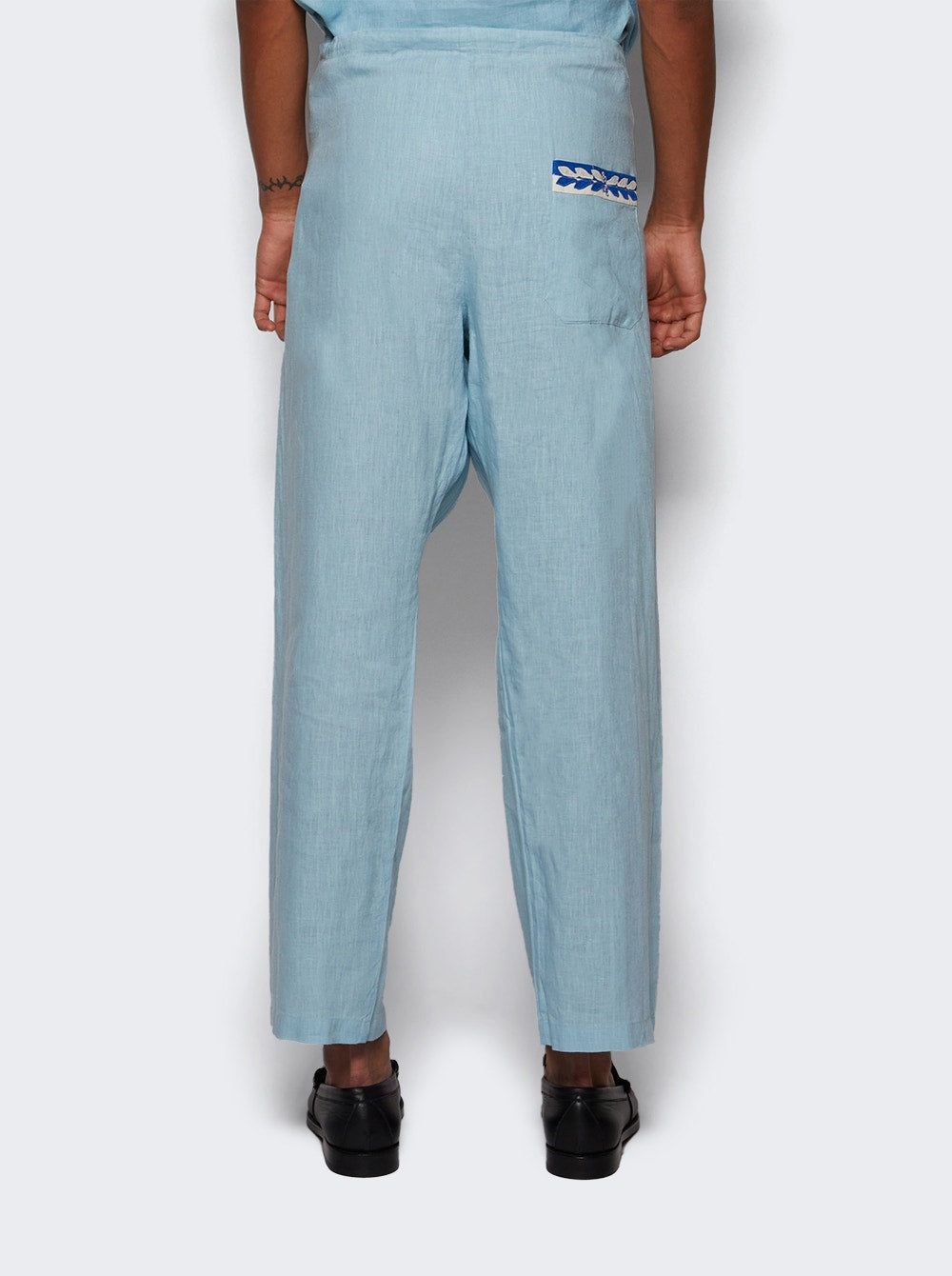 Men | Bode | Seedling Stripe Pajama Pants | Blue