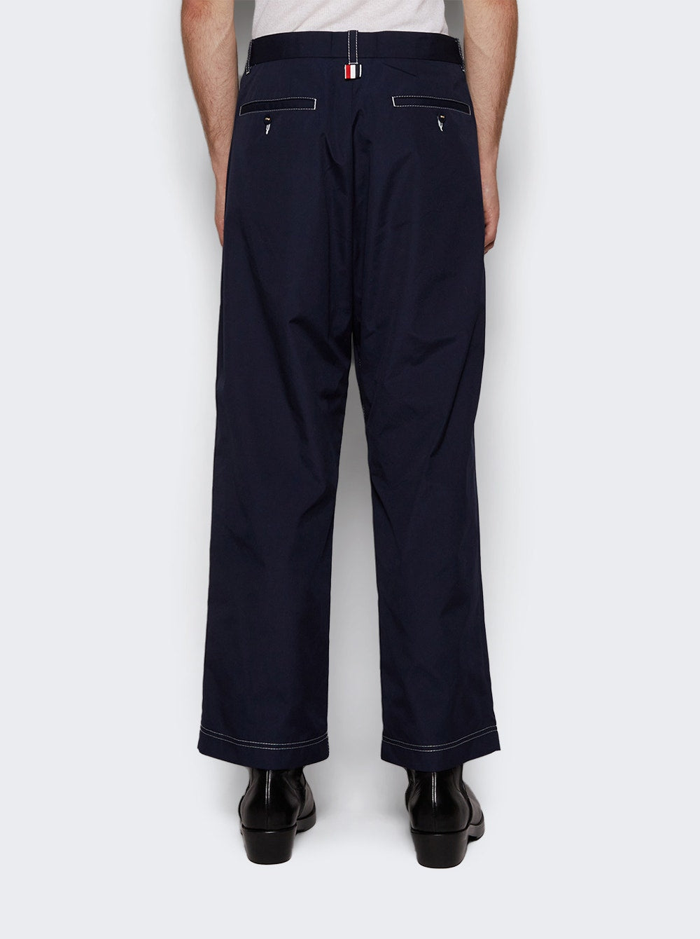 Thom Browne | Typewriter Unconstructed Straight Leg Trouser Navy | Blue