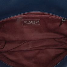 Chanel | Pre-Owned Canvas Stripe Flap Bag | BlueBlack