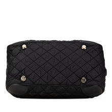 Chanel | Pre-Owned Paris New York Quilted Nylon Duffle Handbag | Black