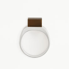 Pixel Ring | Sterling Silver | Smokey Quartz