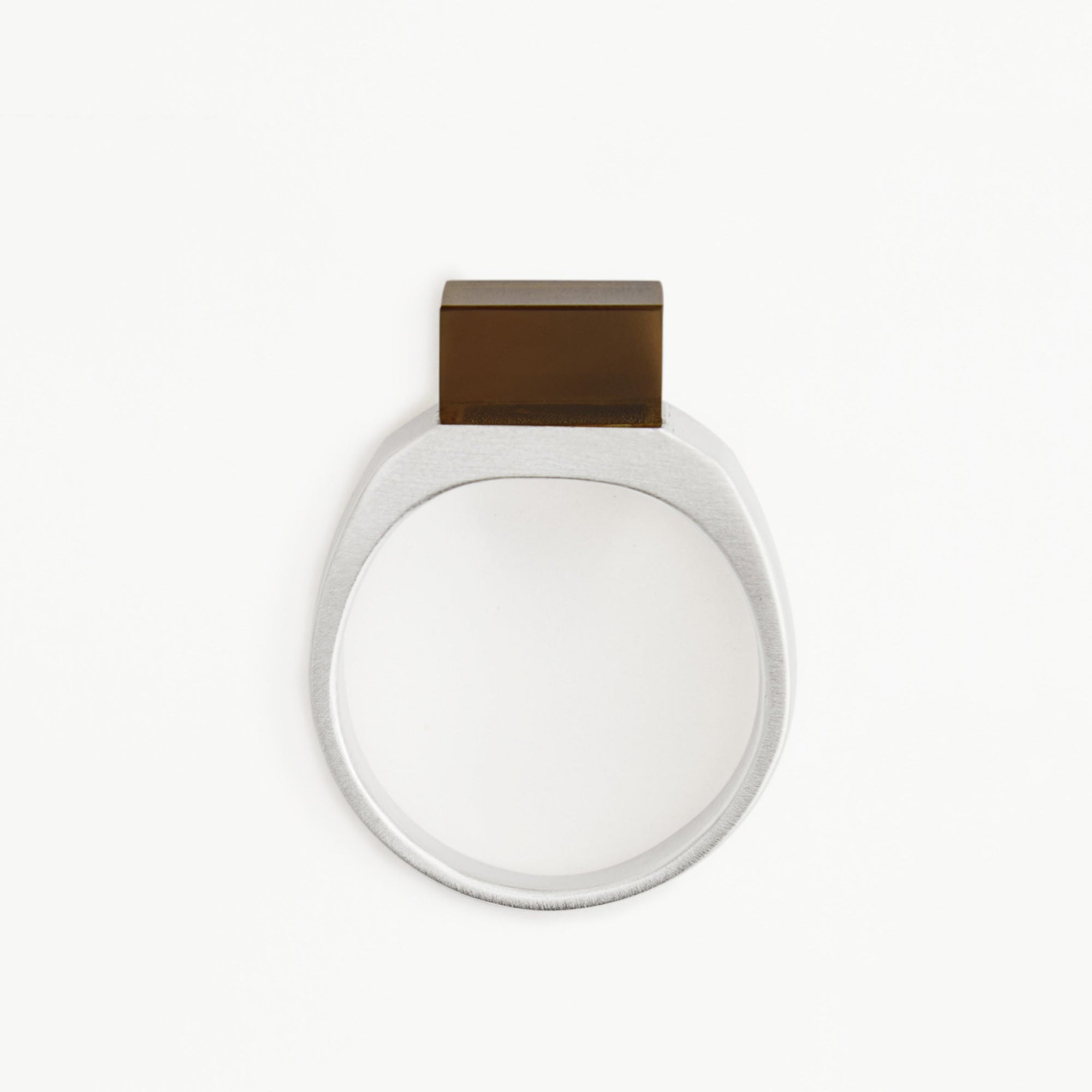 Pixel Ring | Sterling Silver | Smokey Quartz