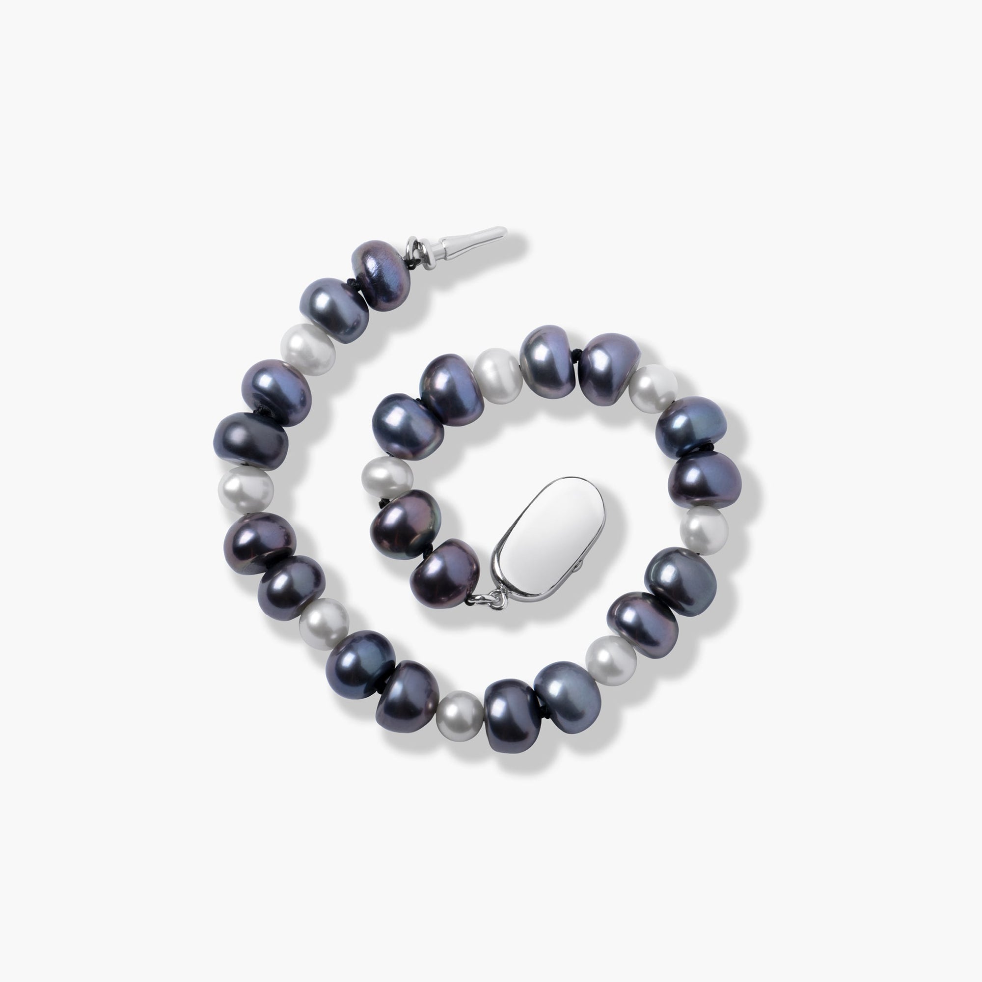 Monochrome Bracelet | Sterling Silver | Freshwater Pearls