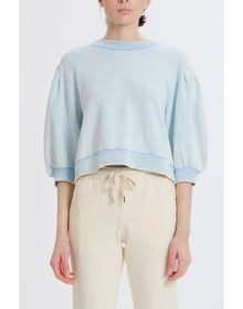 Mandi Cropped Sweatshirt | Blue