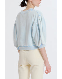 Mandi Cropped Sweatshirt | Blue