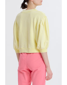 Mandi Cropped Sweatshirt | Yellow