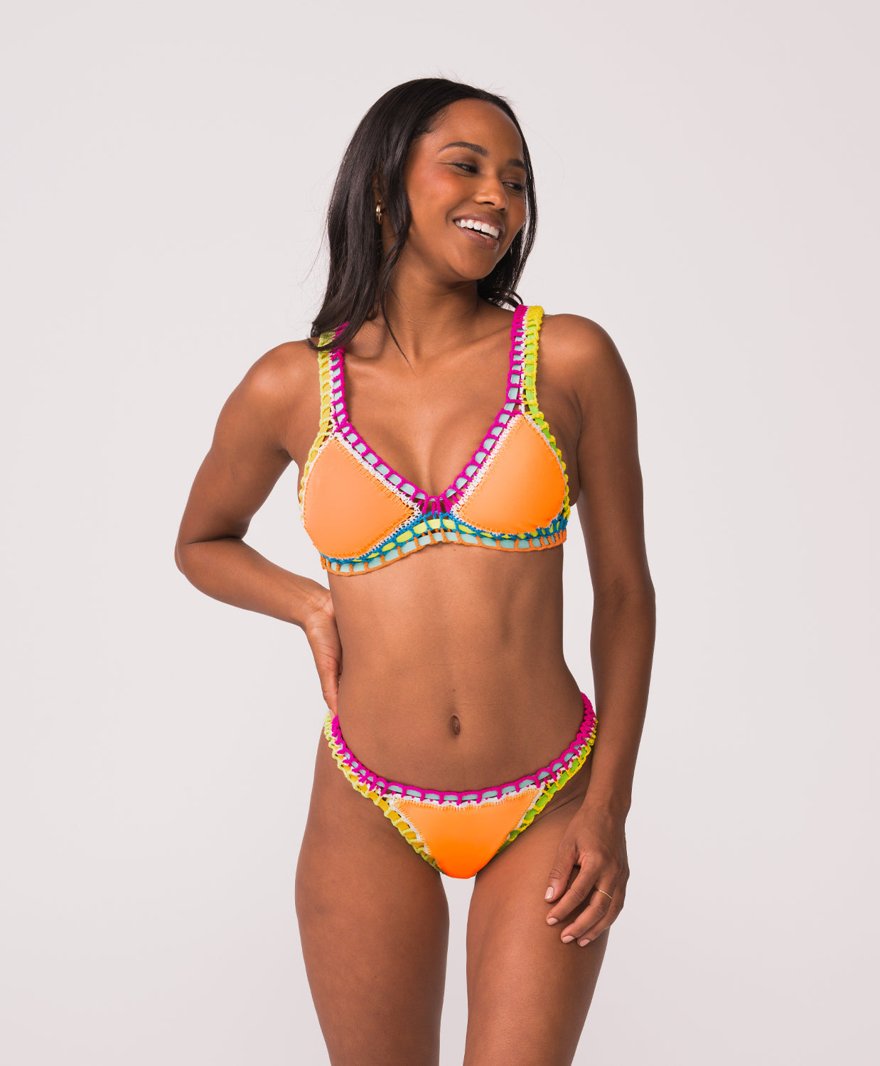 Women | Ferrarini by PQ Swim Crochet Bottom | Mango Tango
