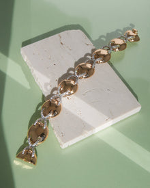 Mariner Cross Bracelet | Cubic Zirconia | Gold