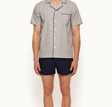 Marne Relaxed Fit Cotton Lounge Shirt | Navy/White Stripe