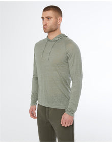 Men | Aaron Linen Hoodie | Sage