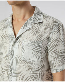 Men | Air Linen Convertible Vacation Shirt | White Light Olive