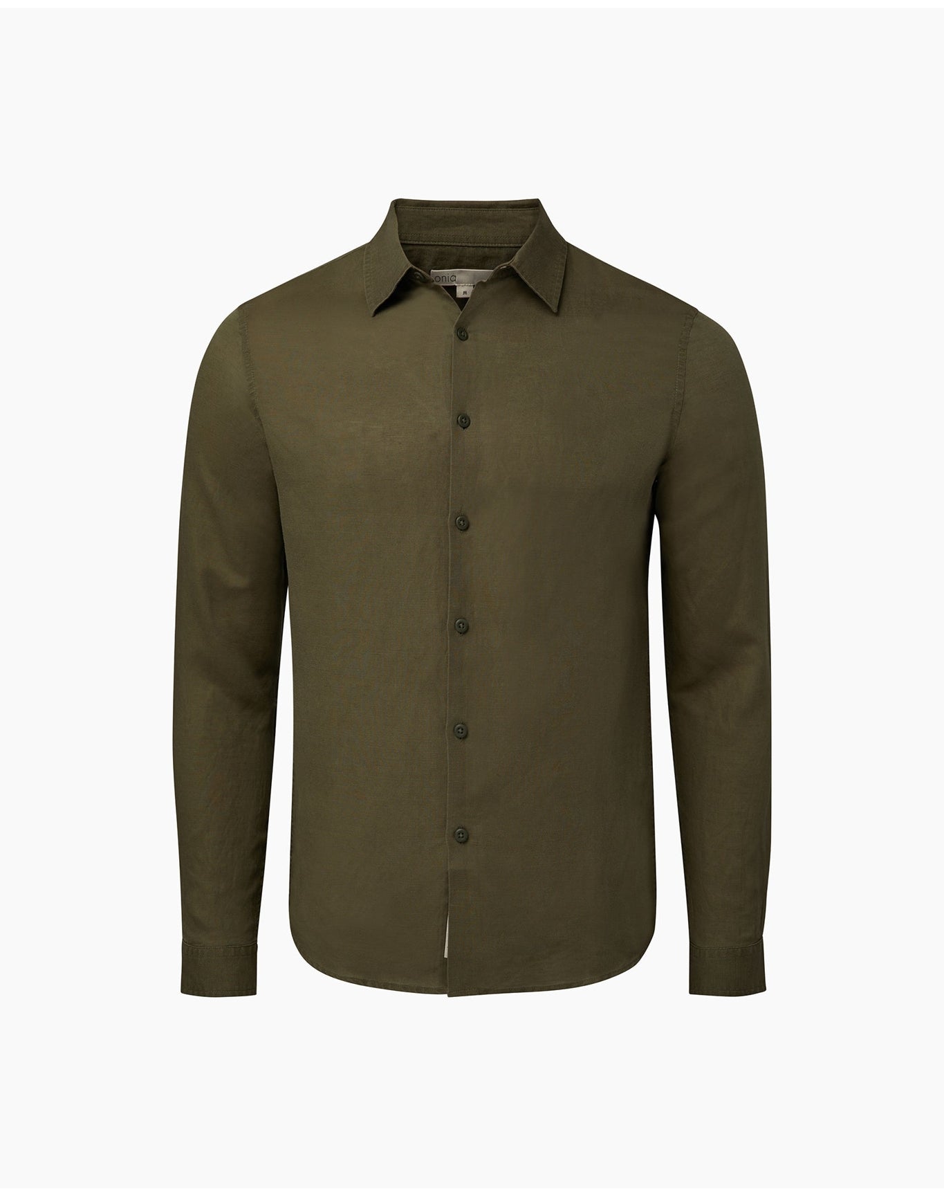 Men | Air Linen Long Sleeve Shirt | Dark Olive