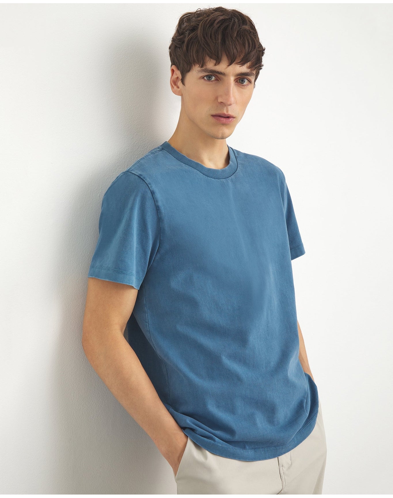 Men | Garment Dye Jersey Crew Neck Tee | Lilac