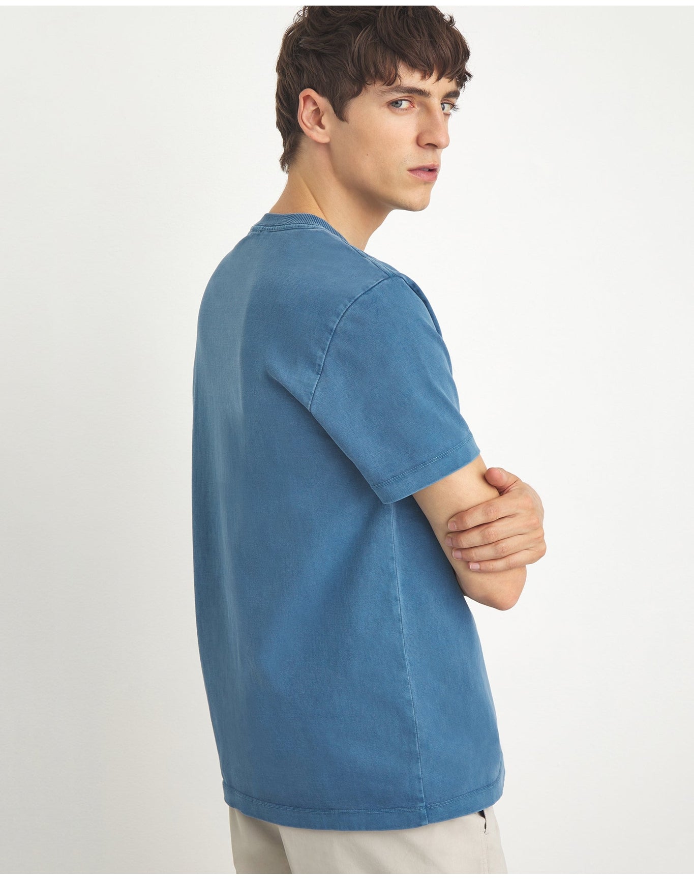 Men | Garment Dye Jersey Crew Neck Tee | Lilac