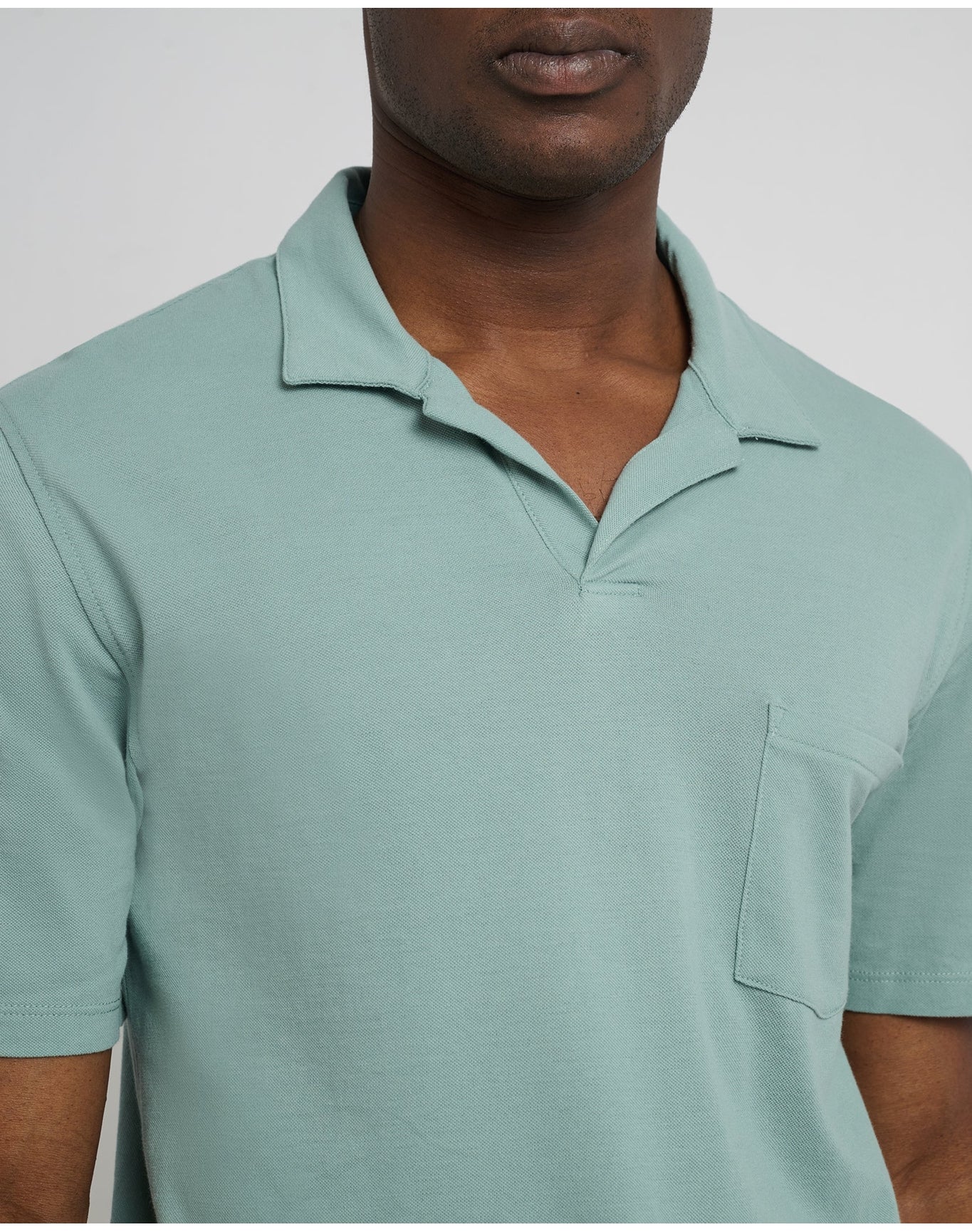 Men | Johnny Collar Pique Polo | Jade