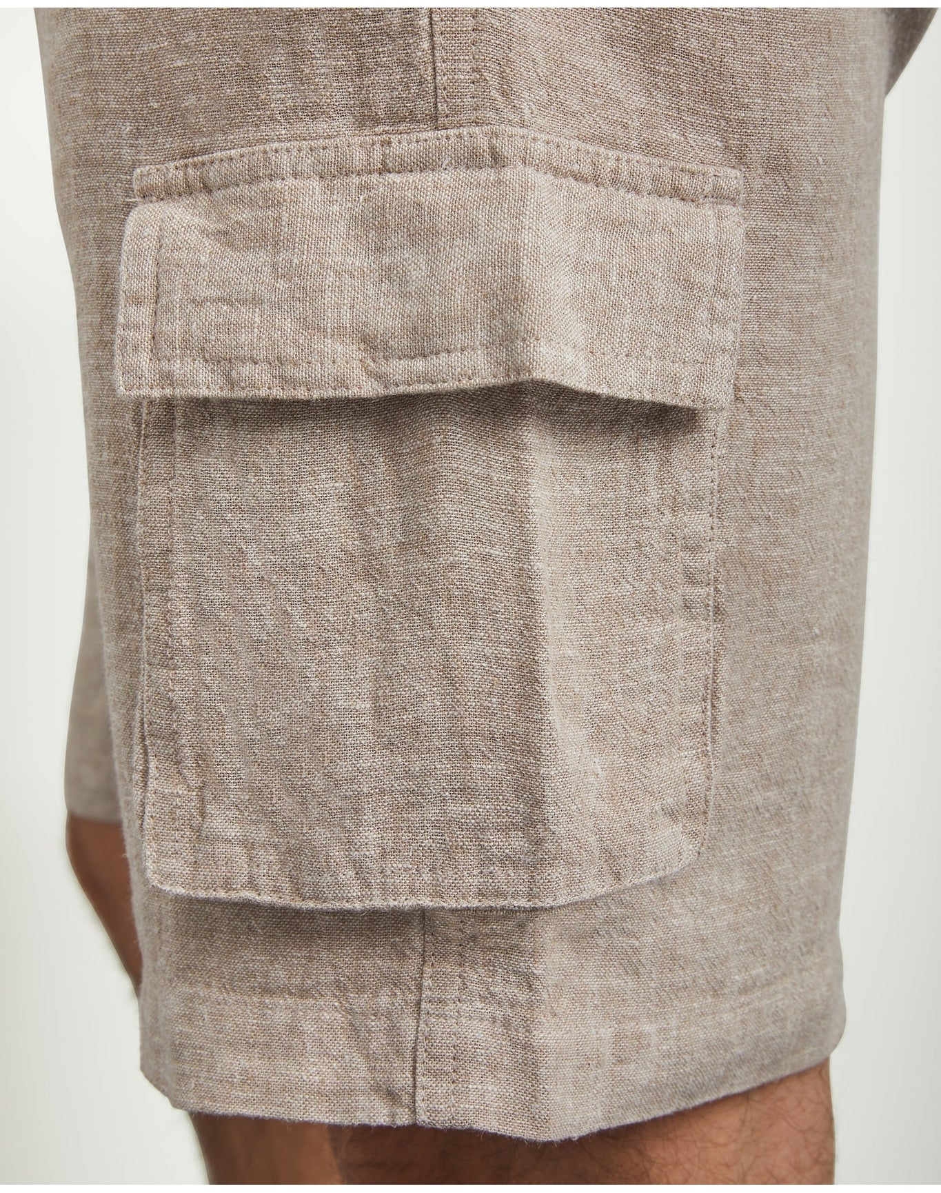 Men | Stretch Linen Pull On Cargo Short | Navy