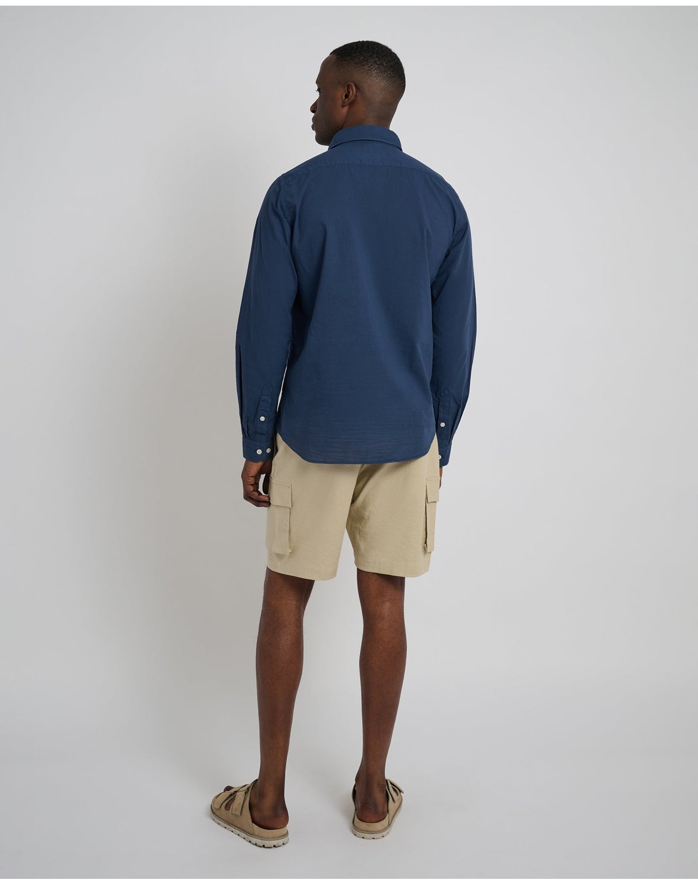 Men | Stretch Linen Pull On Cargo Short | Sand