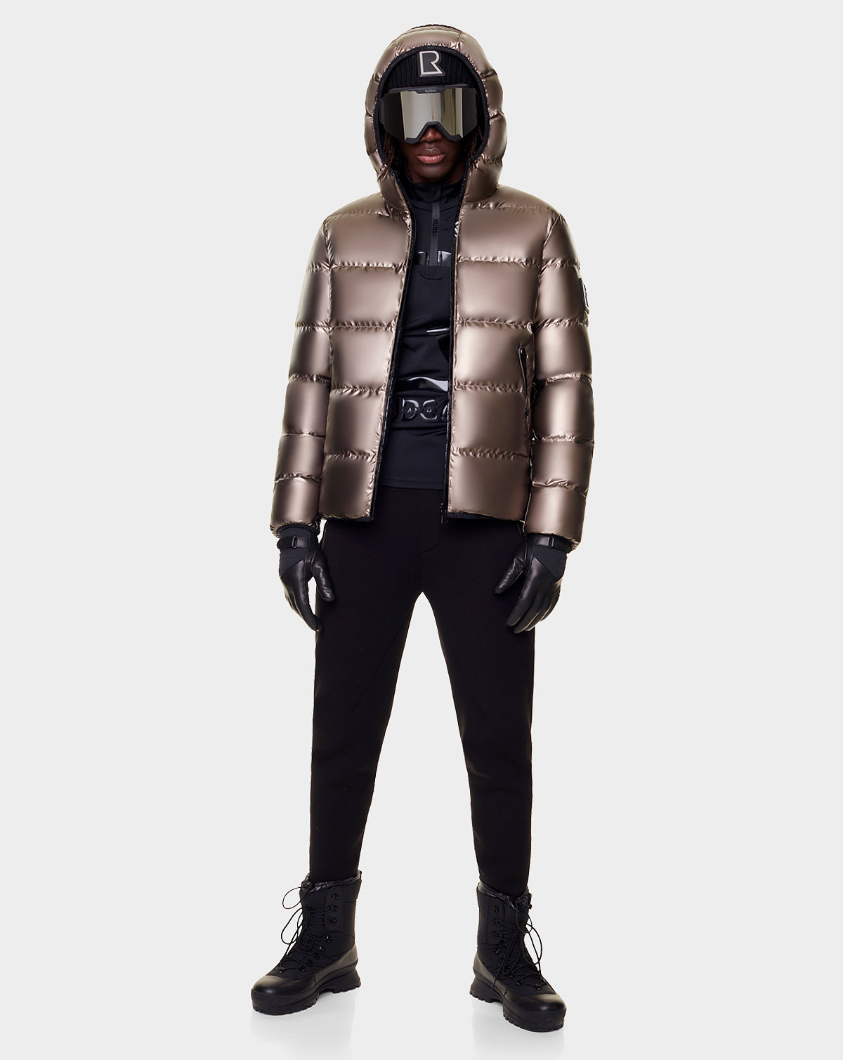 Men | CARTER Reversible Down Puffer | Metallic Chocolate