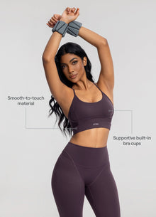 Seamless Crossback Bra | Midnight Plum