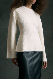Shelby | Minali Ribbed Sculpted Sweater in Size Small