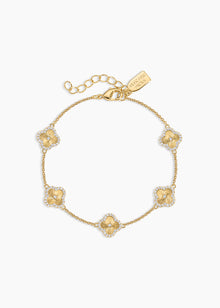 Mini Icon Bracelet | Clear Crystal | 14K Gold Plated