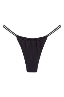 Brasil Bikini Bottom | Black Rib