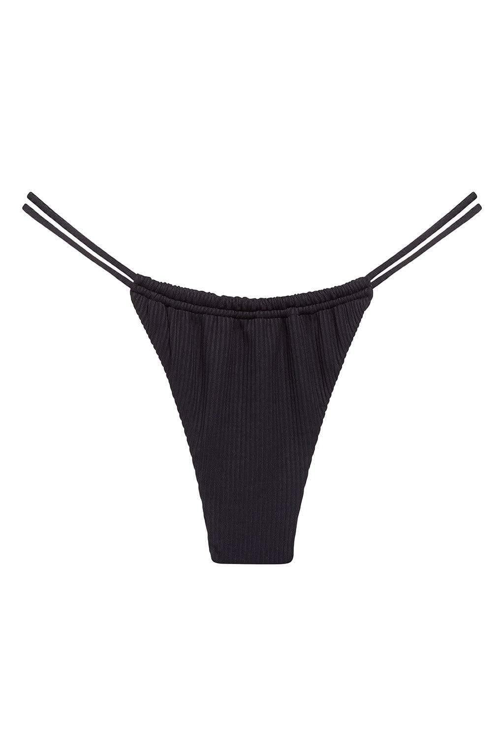 Brasil Bikini Bottom | Black Rib