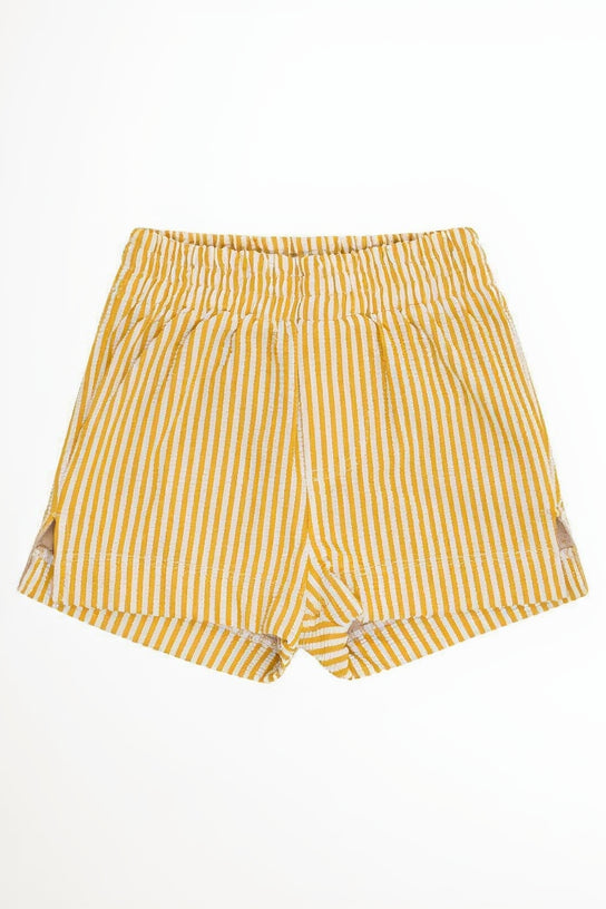 Mini Swim Trunk | Canary Stripe