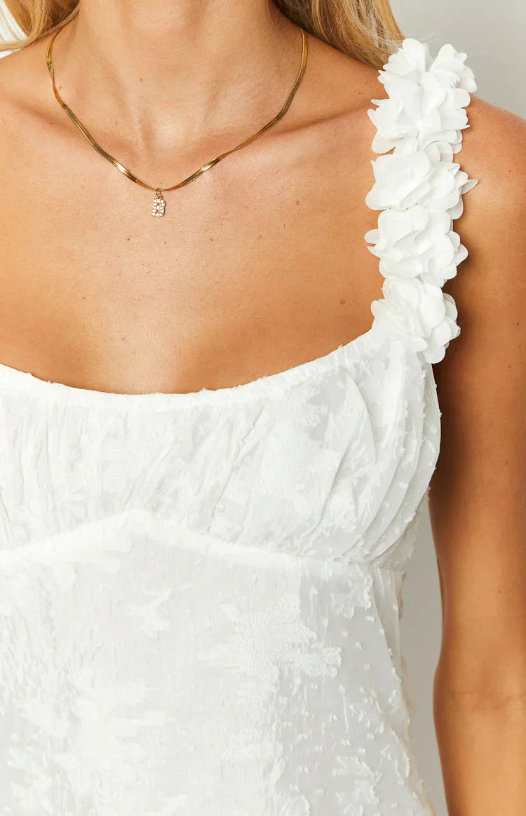 My Flower Mini Dress | White