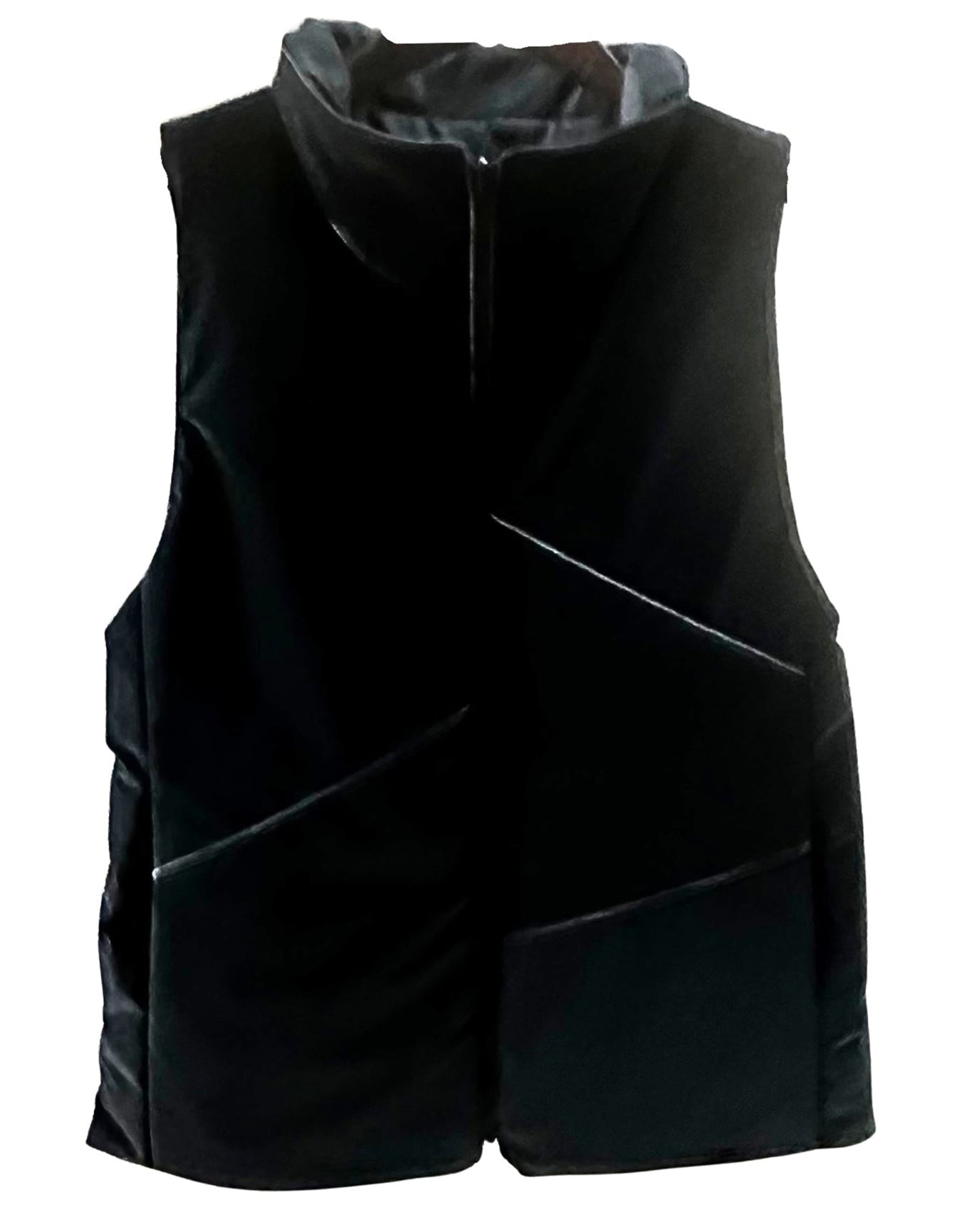 Mycra Pac | Women | Zip Front Lightweight Vest With Stitch Detailing | Black