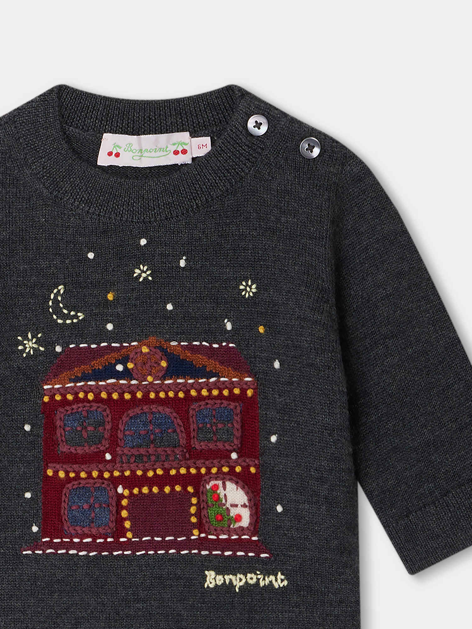 Girl | Almire Dark Gray Wool Sweater | Heathered Gray