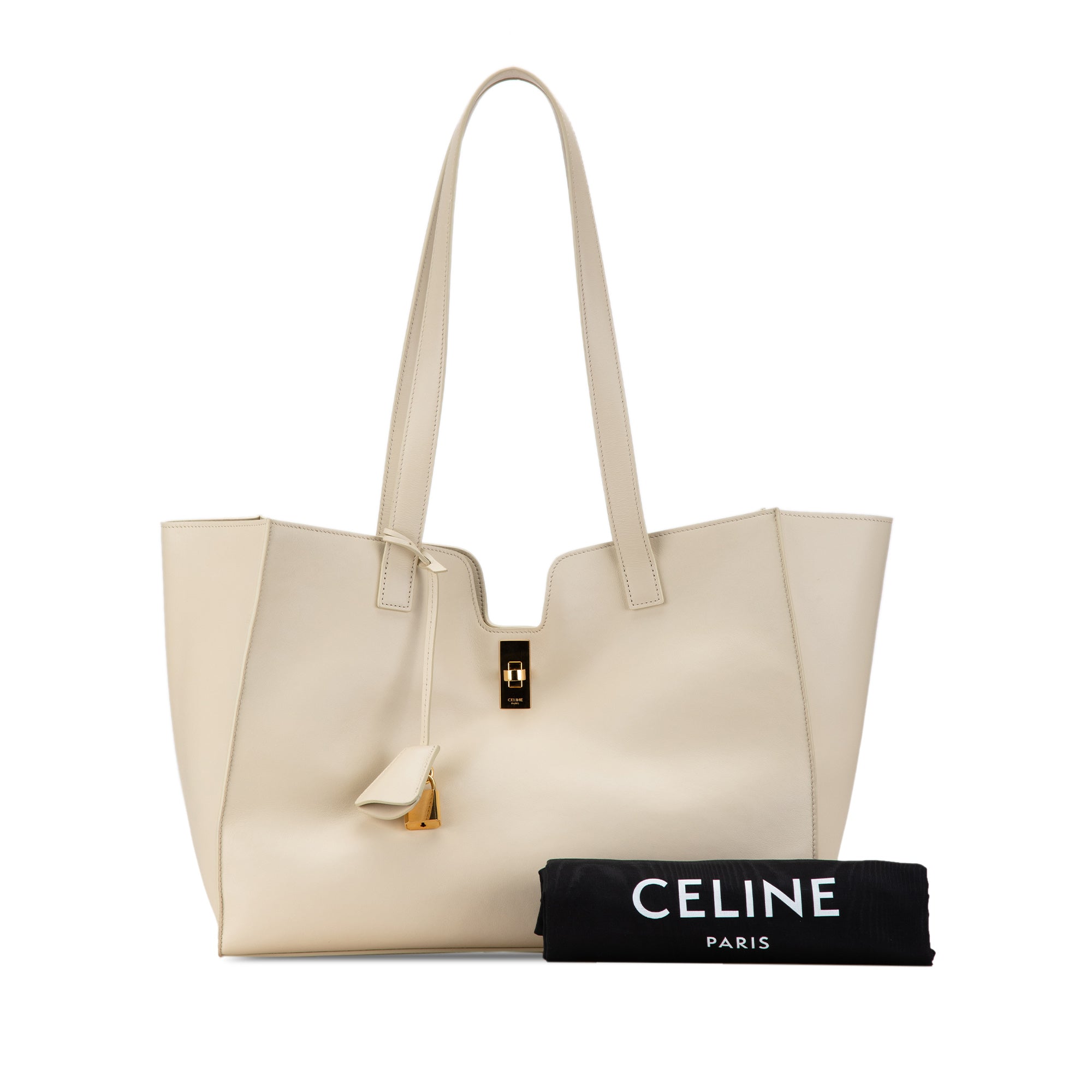 Celine | Pre-Owned Smooth Calfskin Soft 16 Cabas | White/Ivory