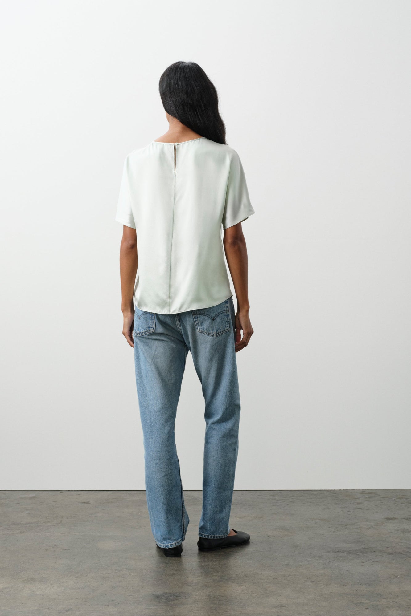 Women | Penny Silk Tee | Jadite