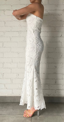 Rain Long Dress | White