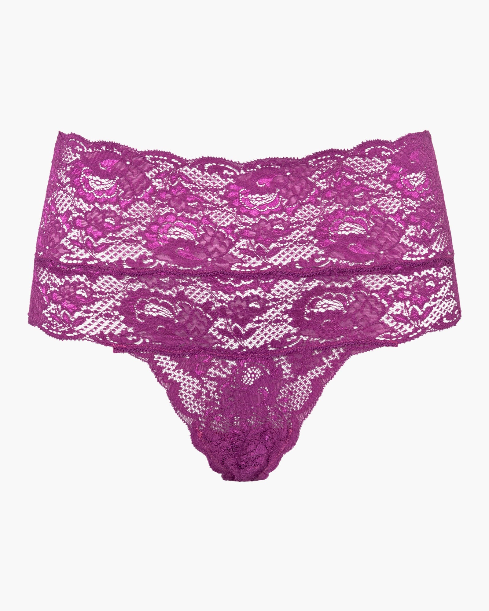 Purple Thong - Never Say Never High Waisted Thong