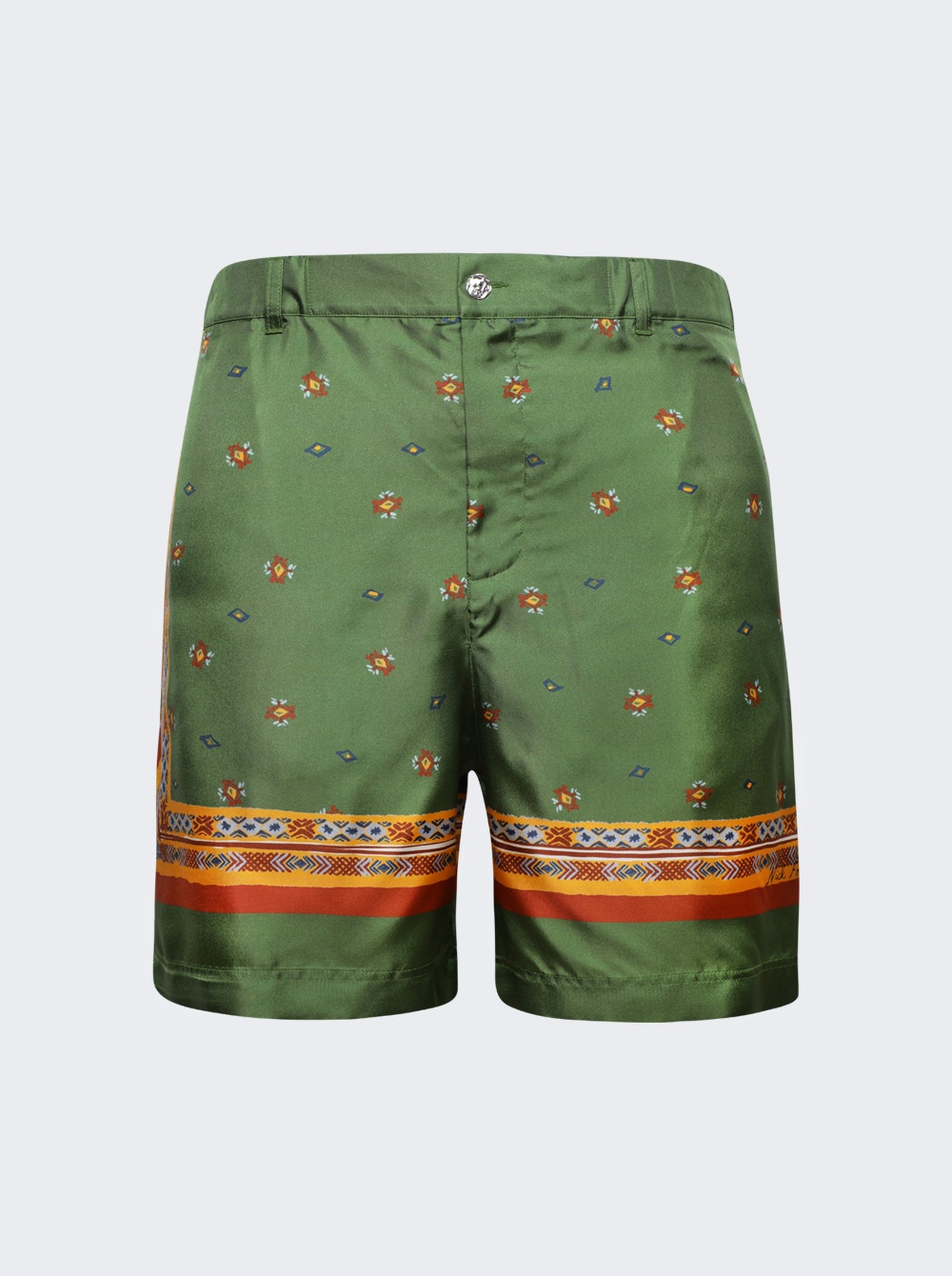 Men | Nick Fouquet | Silk Shorts | Green