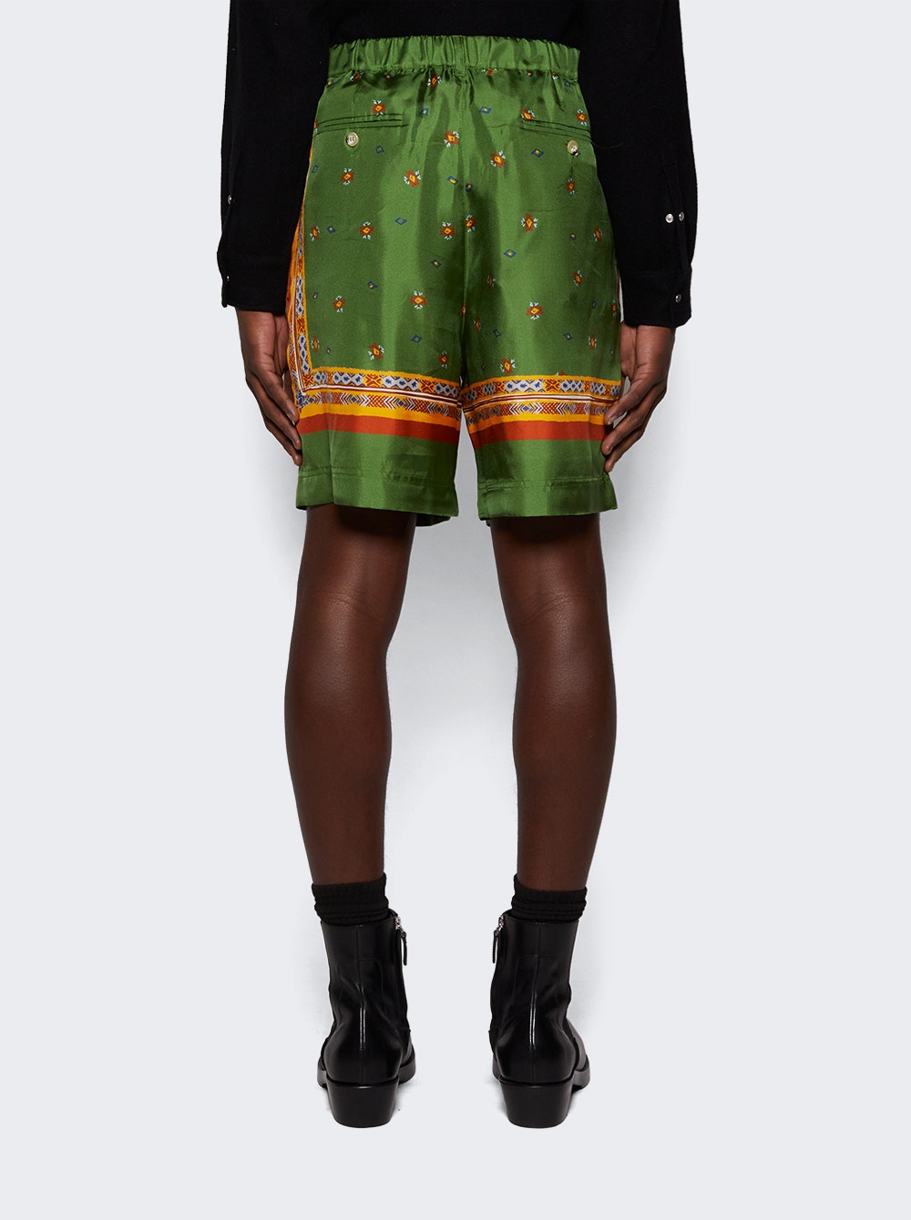 Men | Nick Fouquet | Silk Shorts | Green