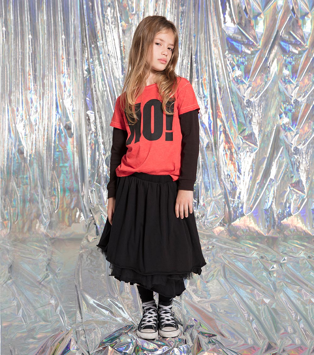 Kid | No! Shirt | Dyed Red