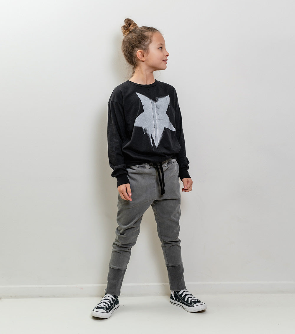 Kid | Vintage Sweatpants | Dyed Dark Grey